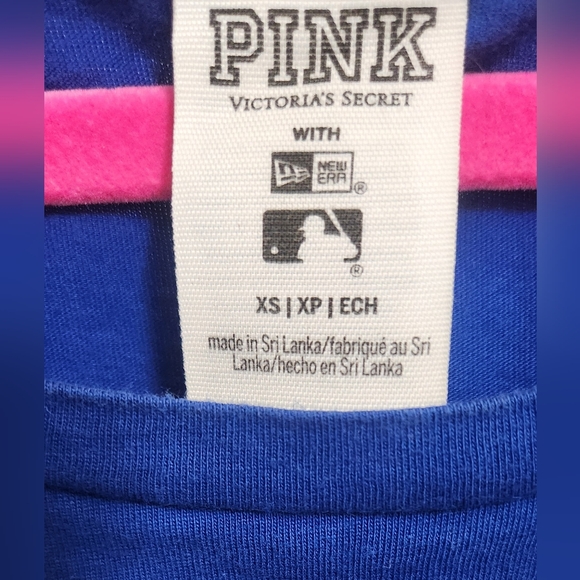 Los Angeles Dodgers XS Extra Small Skyline Victoria's Secret PINK Shirt Top MLB - Picture 5 of 7